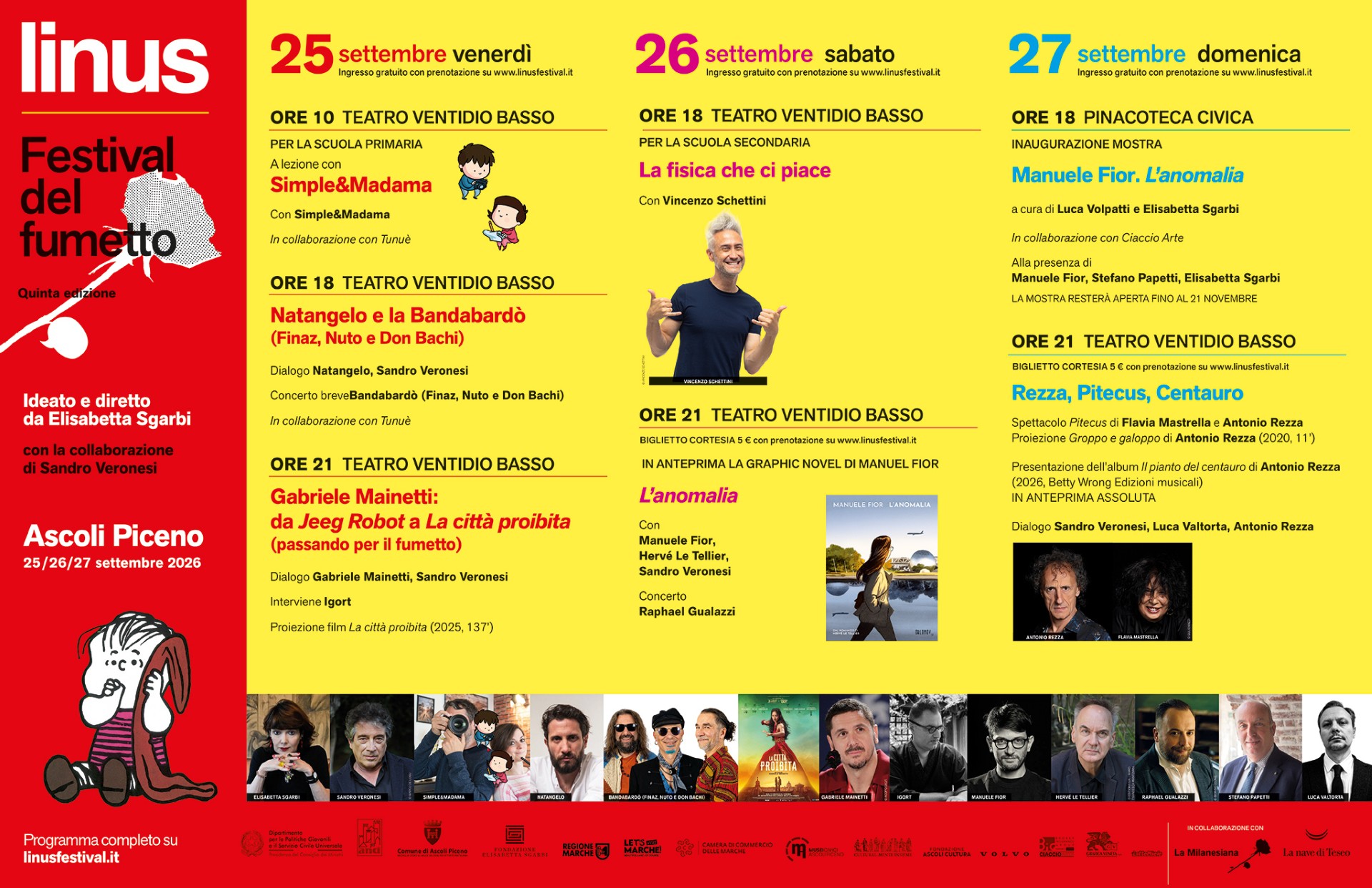 Ascoli Piceno: presentata oggi la 5ª edizione del Linus Festival
